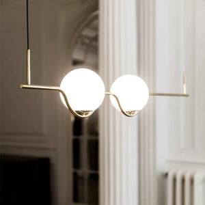 Toolight - Závěsná stropní lampa Line - zlatá - APP981-2CP