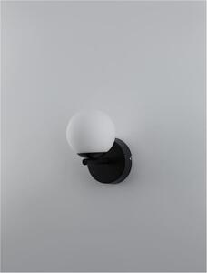 Nova Luce Nástěnné svítidlo NUVOLE LED černý hliník a sklo 3000K 8W
