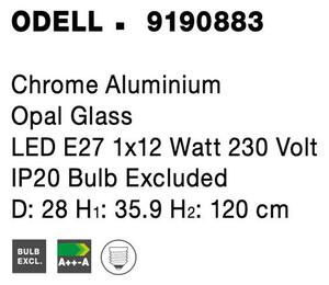 Nova Luce Závěsné svítidlo ODELL, 28cm, E27 1x12W