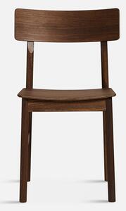 Jídelní židle "Pause 2.0", 8 variant - Woud Varianta: jasan, černá barva, kožené sedadlo