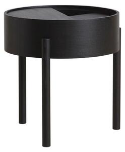 Odkládací stolek "Arc", 2 varianty - Woud Varianta: jasan, černá barva