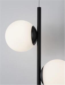 Nova Luce Závěsné svítidlo NUVOLE LED černý hliník a čiré sklo 3000K 16W