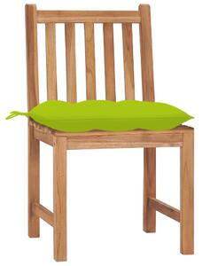 Zahradní židle 4 ks s poduškami masivní teak
