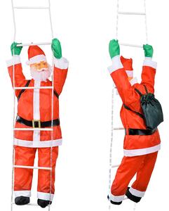 Tutumi - Santa Claus na svítícím LED žebříku - pestrá - 190 cm