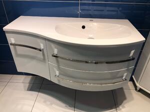 Kingsbath Vanessa White 110 koupelnová skříňka s umyvadlem Orientace: Pravá