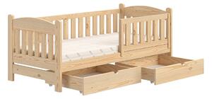 Dřevěná dětská postel Alvins DP 002 - Barva Borovice 80x180