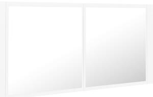 LED koupelnová skříňka se zrcadlem bílá 100 x 12 x 45 cm akryl