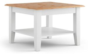 Konferenční stolek malý, borovice, barva bílá - přírodní borovice, kolekce Belluno Elegante