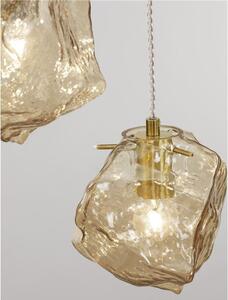 Nova Luce Závěsné svítidlo ODELLE, amber sklo, E14 5x5W
