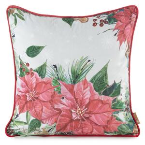 VÁNOČNÍ DEKORAČNÍ POVLAK NA POLŠTÁŘ JINGLE 45X45 CM VZOROVANÁ