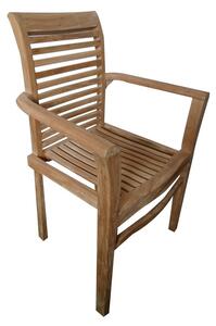 Stohovatelná zahradní židle Stucking, teak