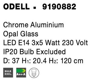 Nova Luce Závěsné svítidlo ODELL, 37cm, E14 3x5W