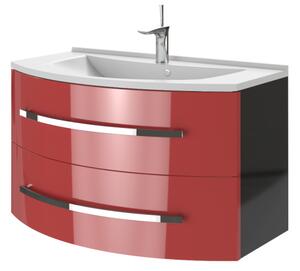 Kingsbath Vanessa Red 90 koupelnová skříňka s umyvadlem