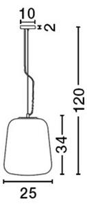 Nova Luce Závěsné svítidlo OLIVERIO, 25cm, E27 1x12W