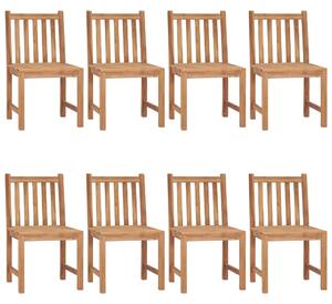 Zahradní židle s poduškami 8 ks masivní teak