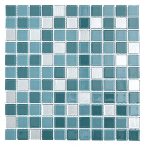Skleněná mozaika Premium Mosaic tyrkysová 30x30 cm lesk MOS25MIX12