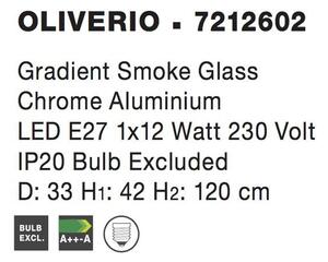 Nova Luce Závěsné svítidlo OLIVERIO, 33cm, E27 1x12W