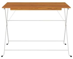 Skládací bistro stůl 100 x 54 x 71 cm masivní akácie a ocel