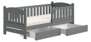 Dřevěná dětská postel Alvins DP 002 - grafit