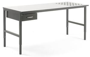 AJ Produkty Pracovní stůl CARGO, s kuličkami, 2000x750 mm, 1 zásuvka