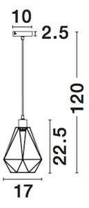 Nova Luce Závěsné svítidlo PAOLO závěsné svítidlo matný černý kov černá a bílá kabel E27 1x12W