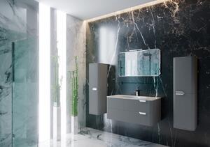 Kingsbath Velluto 100 koupelnové zrcadlo s poličkou a LED osvětlením