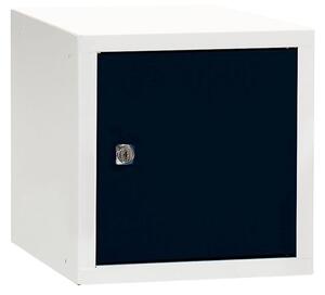 AJ Produkty Box na osobní věci CUBE, uzamykatelný, 270x270x350 mm, bílá/černé dveře