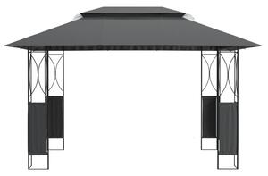 Altán se střechou antracitový 400 x 300 x 270 cm ocel