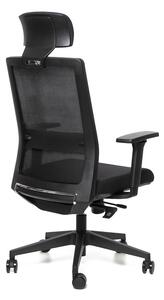 Kancelářská ergonomická židle Sego LINK — síť/látka, černá