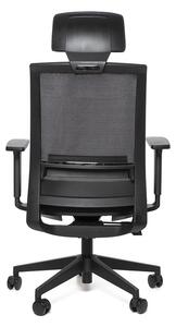 Kancelářská ergonomická židle Sego RESERVE — síť/látka, černá
