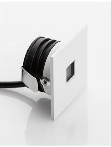 Nova Luce Venkovní zapuštěné svítidlo do zdi PASSAGGIO bílá hliník LED 1W 3000K 3V IP54 délka kabelu 1.80m použijte driver 9020170