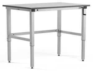 AJ Produkty Výškově nastavitelný pracovní stůl MOTION, manuální, 1200x800 mm, 150 kg, šedá
