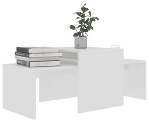 Konferenční stolek Pollock - 100x48x40 cm | bílý vysoký lesk