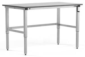 AJ Produkty Výškově nastavitelný pracovní stůl MOTION, manuální, 1500x800 mm, 150 kg, šedá