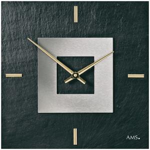 AMS 9525 designové nástěnné břidlicové hodiny, 30 cm