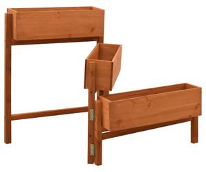 Zahradní truhlík skládací oranžový 60x14x75 cm masivní jedle