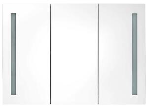 LED koupelnová skříňka se zrcadlem 89 x 14 x 62 cm zářivě bílá