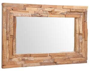 Dekorativní zrcadlo Clarks - obdélníkové - teak | 90x60 cm