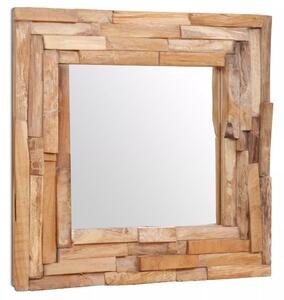 Dekorativní zrcadlo Clarks - čtvercové - teak | 60x60 cm