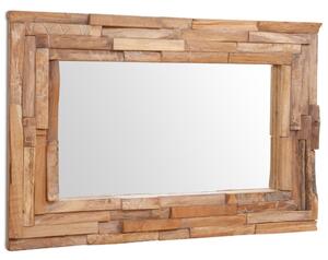 Dekorativní zrcadlo Clarks - obdélníkové - teak | 90x60 cm