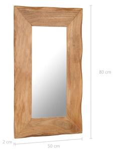Kosmetické zrcadlo Serub - masivní akáciové dřevo | 50x80 cm