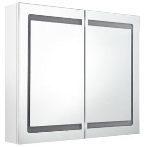 LED koupelnová skříňka se zrcadlem zářivě bílá 80 x 12 x 68 cm