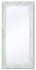 Nástěnné zrcadlo Kanyar - barokní styl - bílé | 100x50 cm