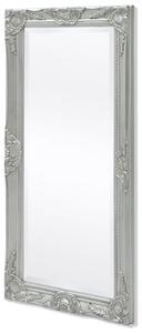 Nástěnné zrcadlo Kanyar - barokní styl - stříbrné | 100x50 cm
