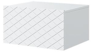 Sada závěsných nočních stolků Scalia 50 cm 2 ks - bílý mat