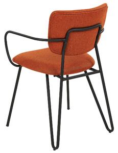 Sada 2 čalouněných jídelních židlí oranžové ELKO