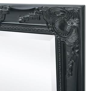 Nástěnné zrcadlo Almar v barokním stylu - černé | 140x50 cm