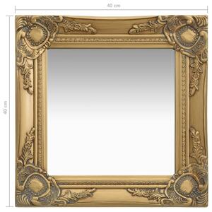 Nástěnné zrcadlo Parrenic - barokní styl - zlaté | 40x40 cm