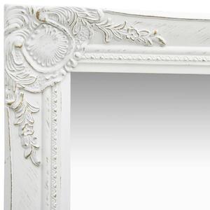 Nástěnné zrcadlo Parrenic - barokní styl - bílé | 50x60 cm