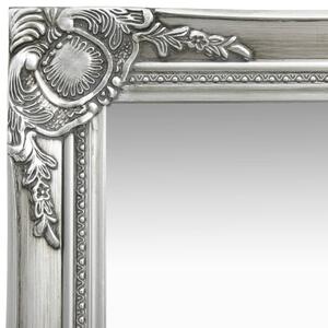Nástěnné zrcadlo Parrenic - barokní styl - stříbrné | 50x120 cm